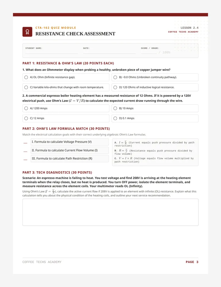 Resistance Check Assessment