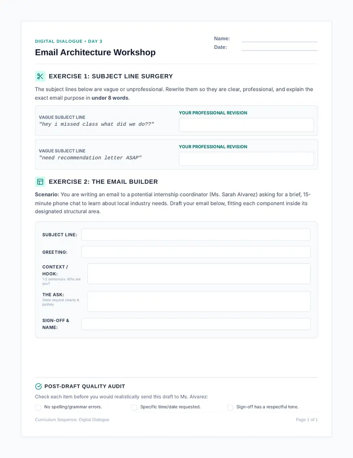 Inbox Impact Worksheet