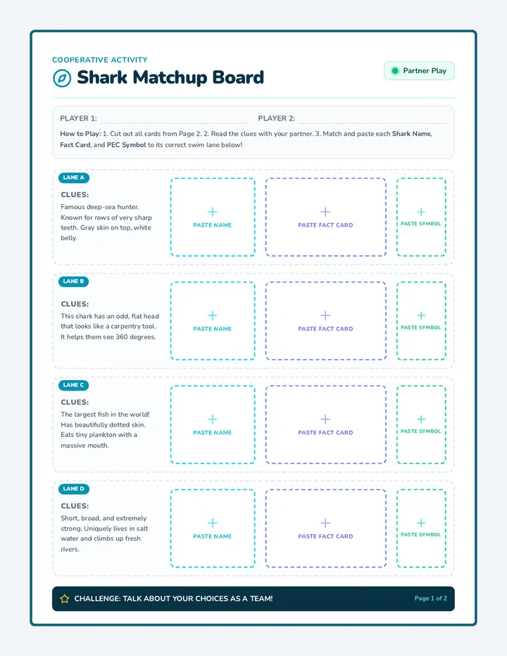 Shark Matchup Game