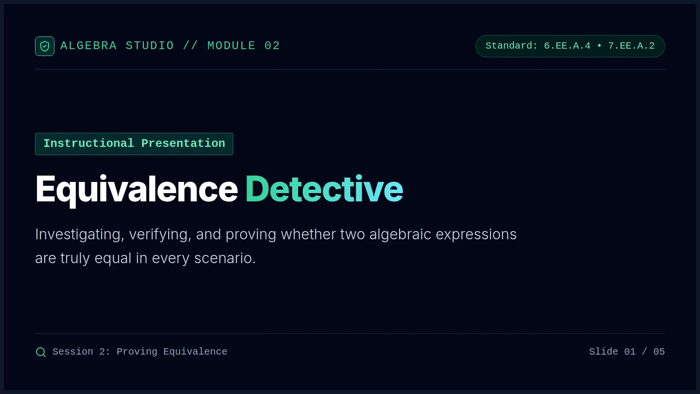 Equivalence Detective Slides