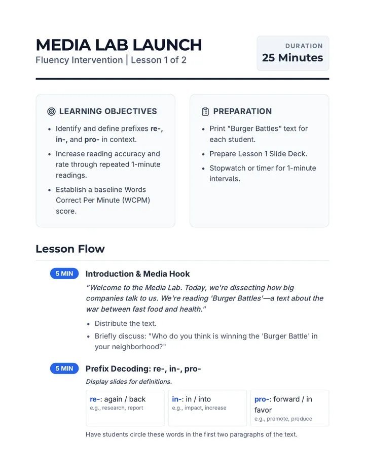 Media Lab Launch Teacher Guide