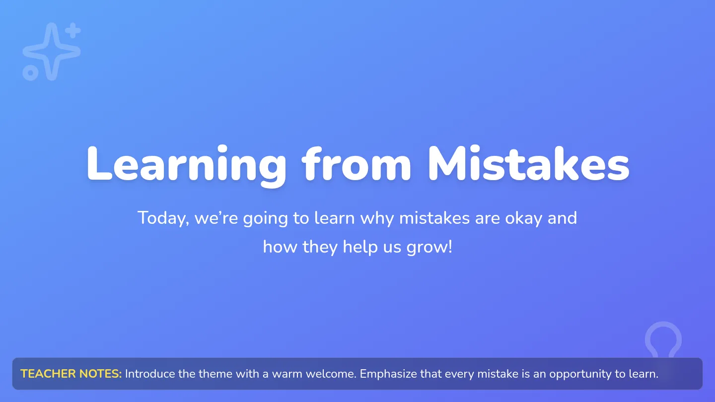 Learning from Mistakes Presentation Slides