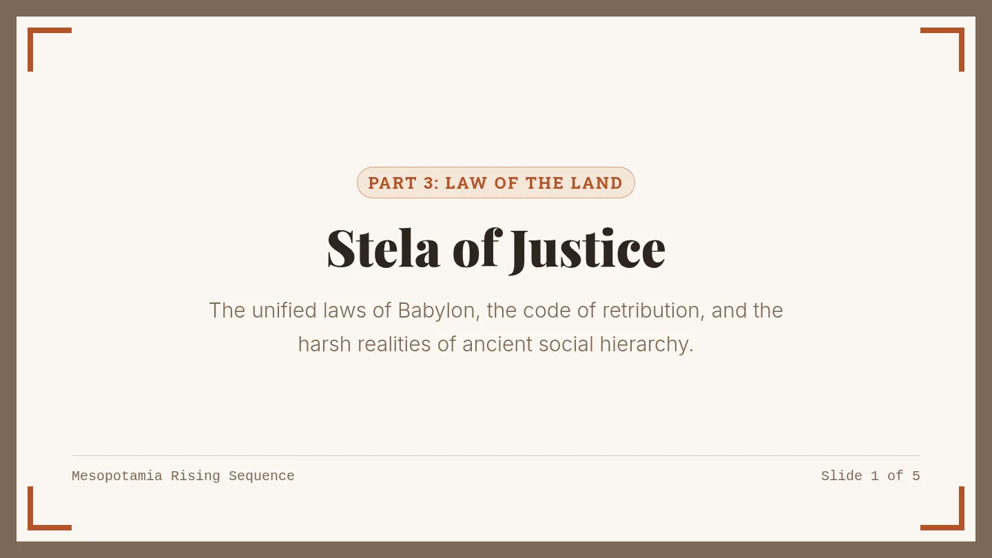 Stela of Justice Slides