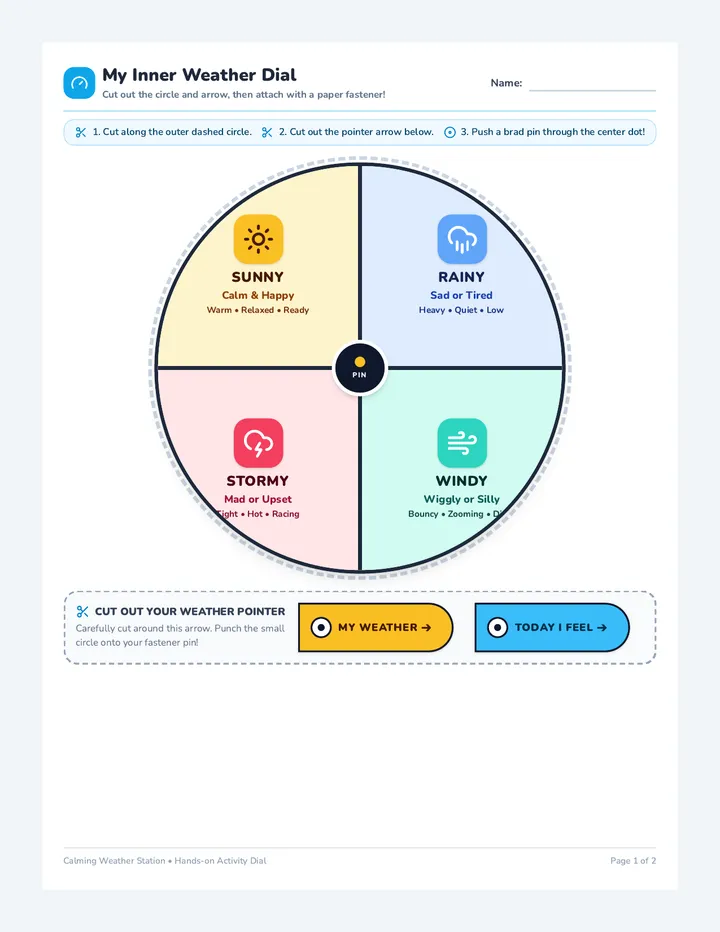 Calming Weather Dial Activity