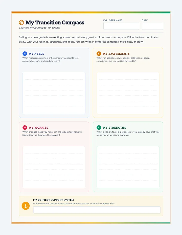 Transition Compass Worksheet