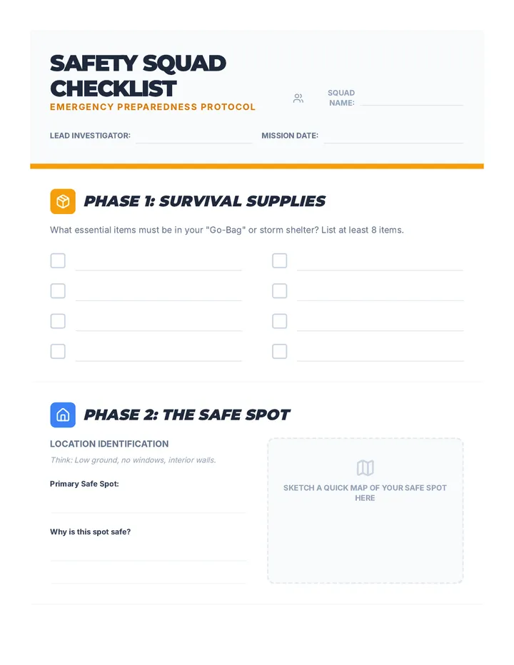 Safety Squad Checklist Template