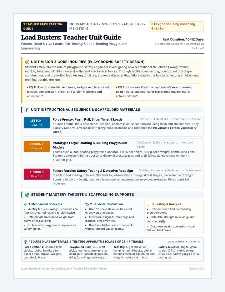 Load Busters Teacher Guide