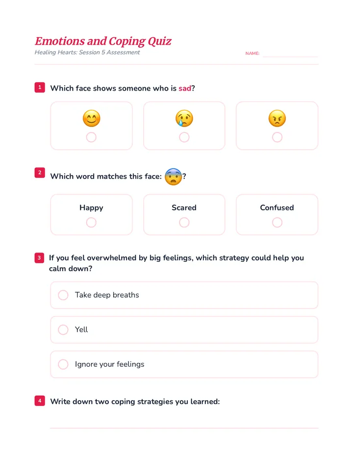 Quiz: Emotions and Coping