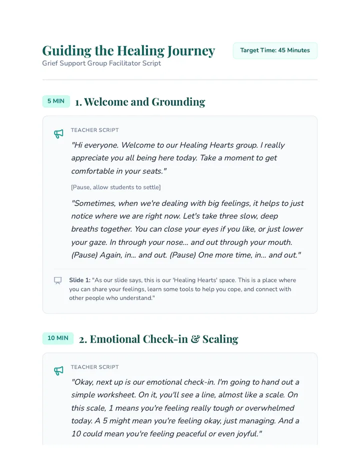 Guiding the Healing Journey Script