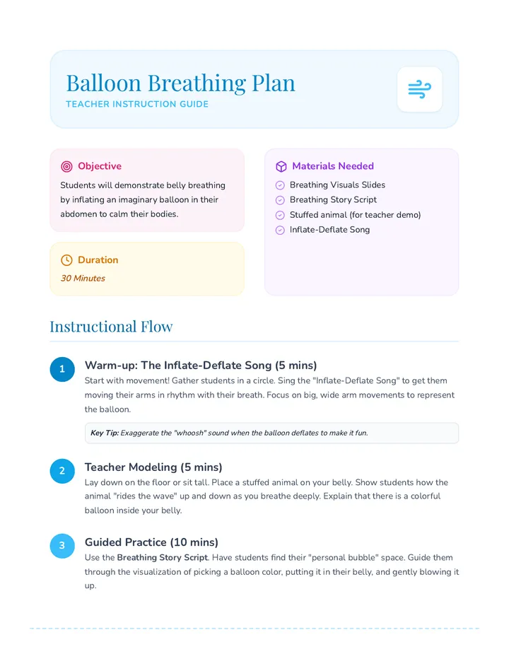 Balloon Breathing Plan