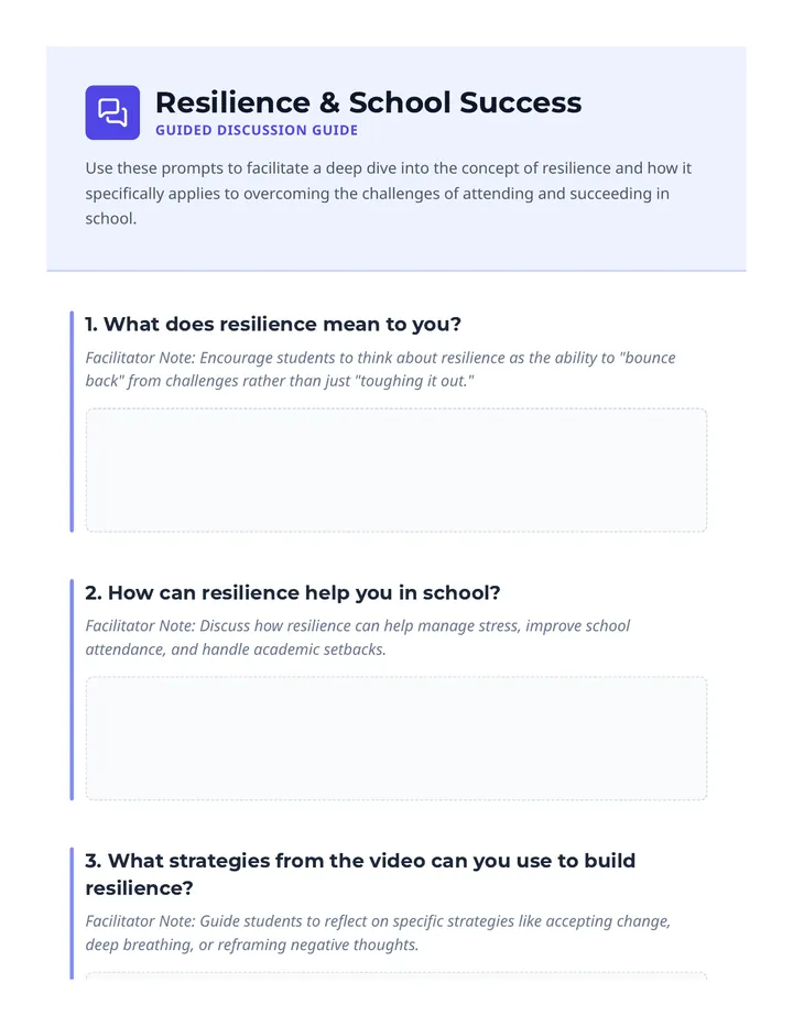 Resilience Discussion Guide