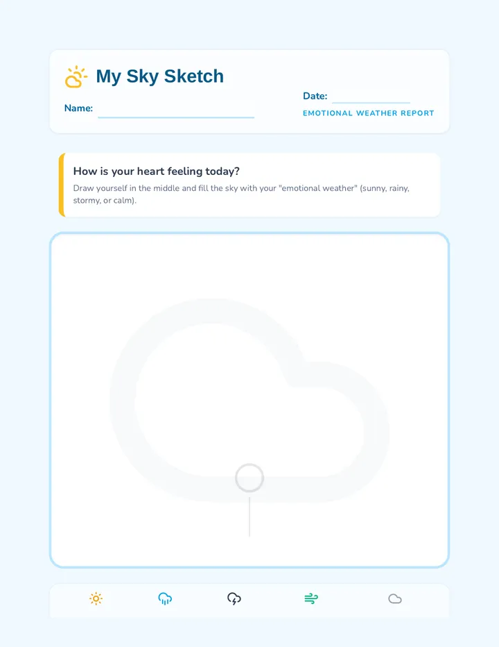 My Sky Sketch Worksheet