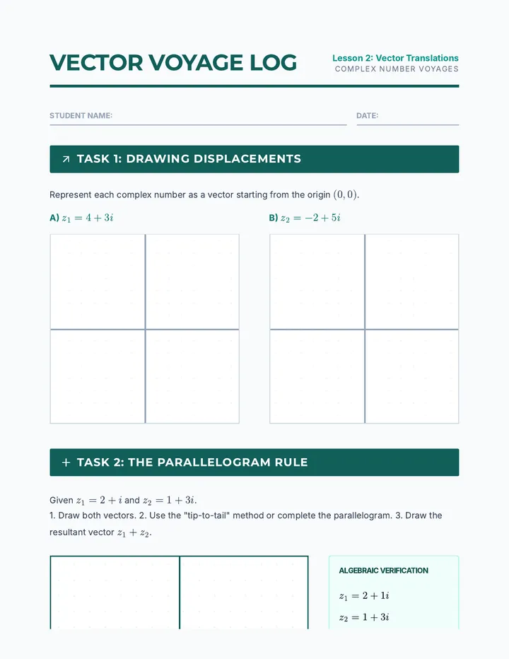 Vector Voyage Log Worksheet