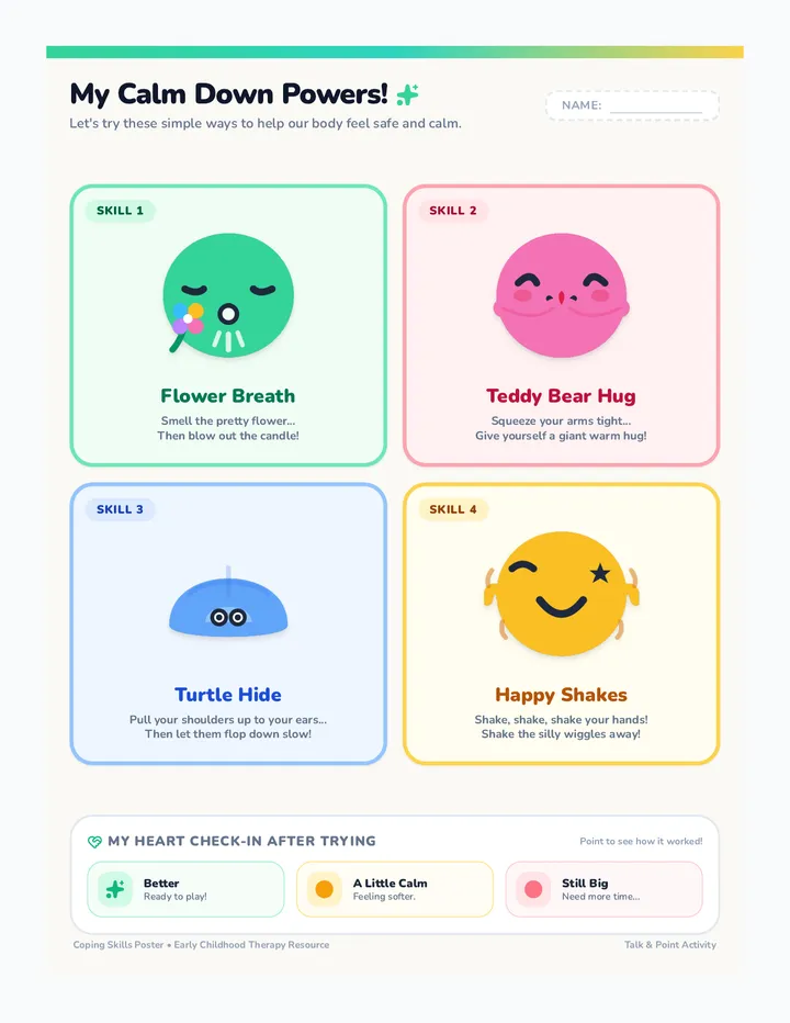 Calm Monster Coping Sheet