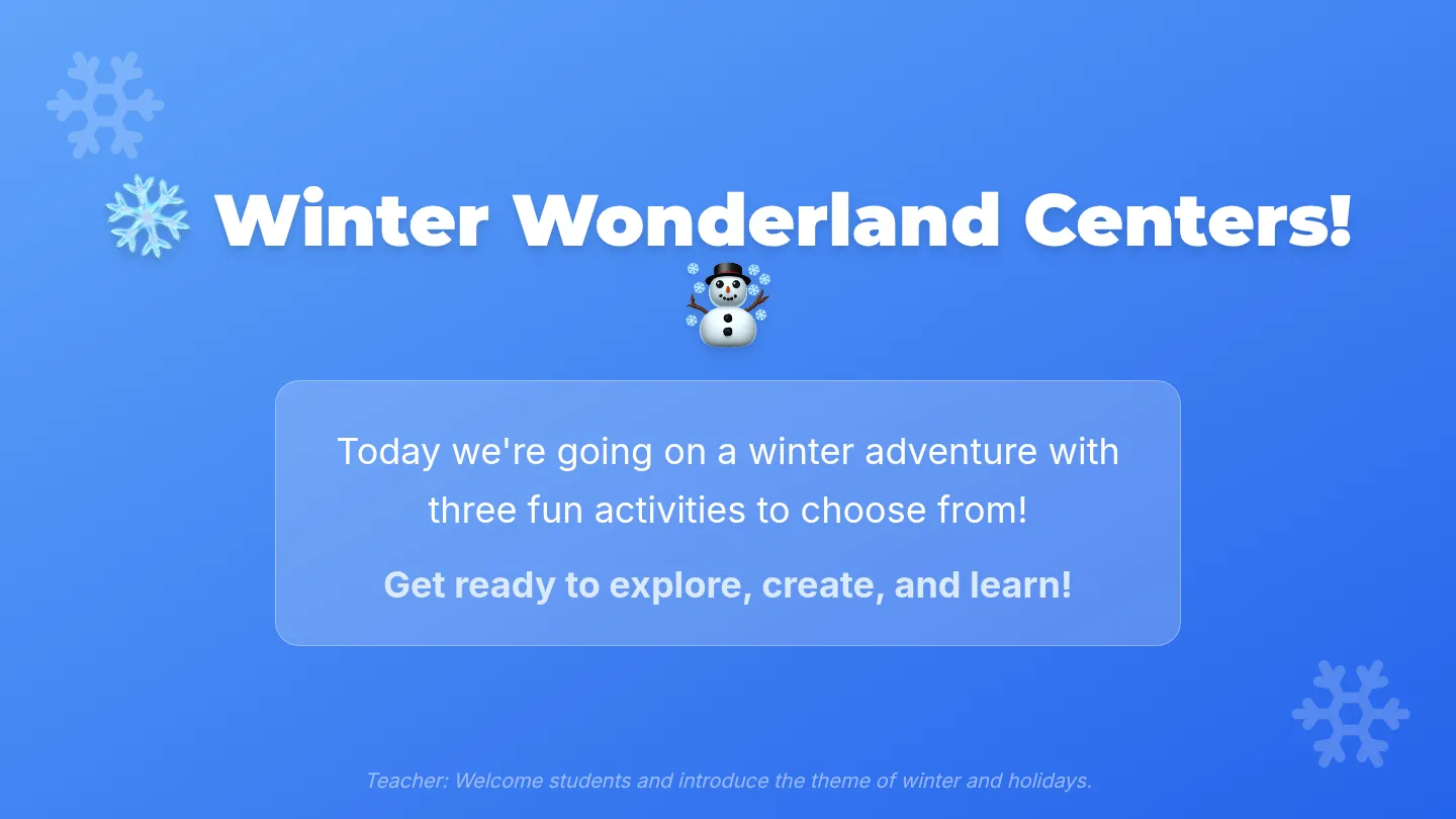 Winter Wonderland Slide Deck