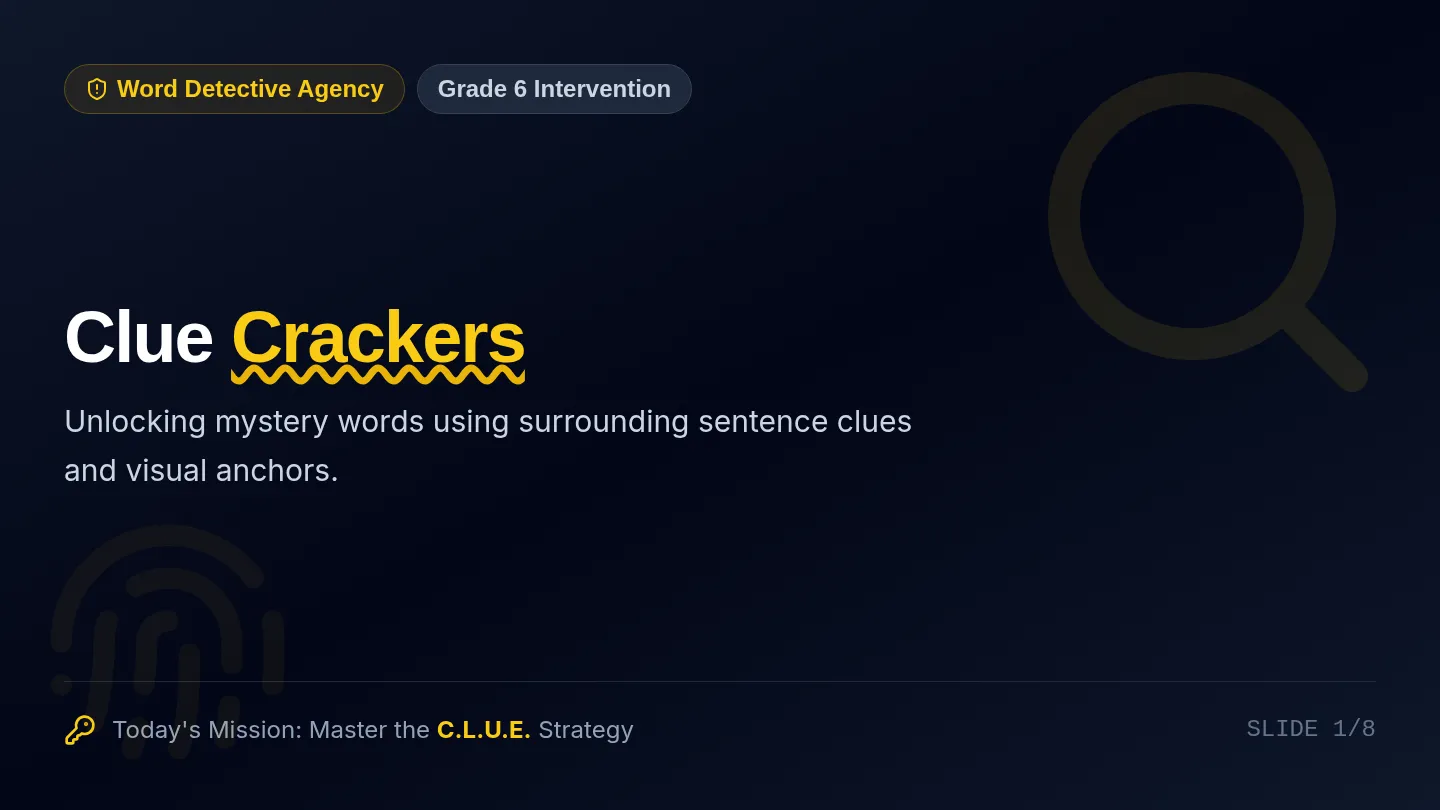 Clue Crackers Slides