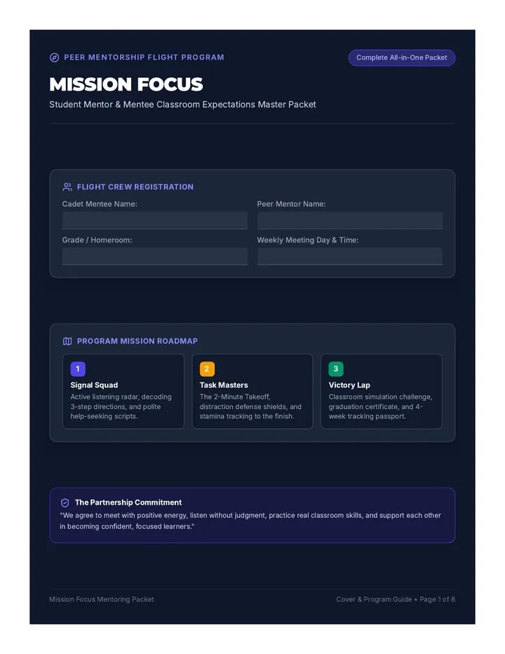 Mission Focus Printable Packet