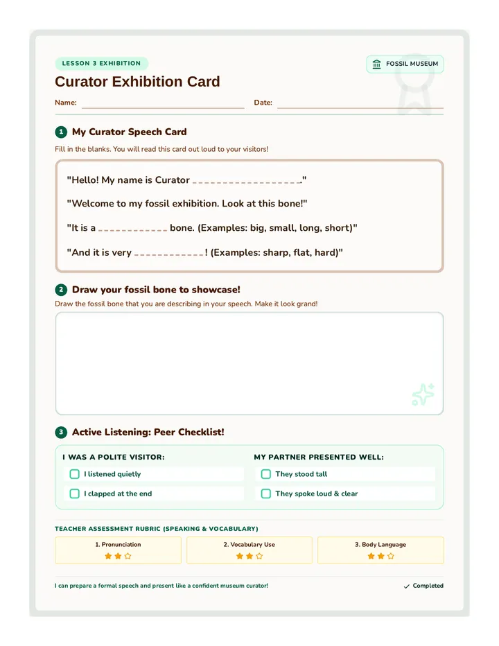 Curator Exhibition Card