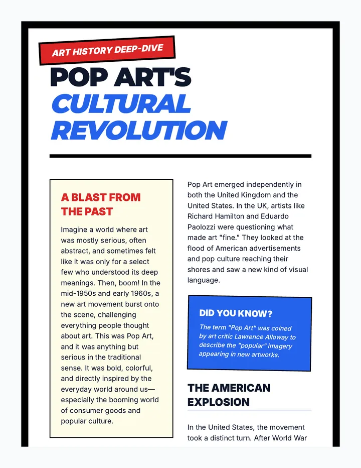 Pop Arts Cultural Revolution Reading