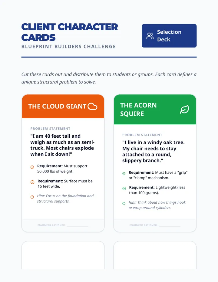 Blueprint Builders Client Cards
