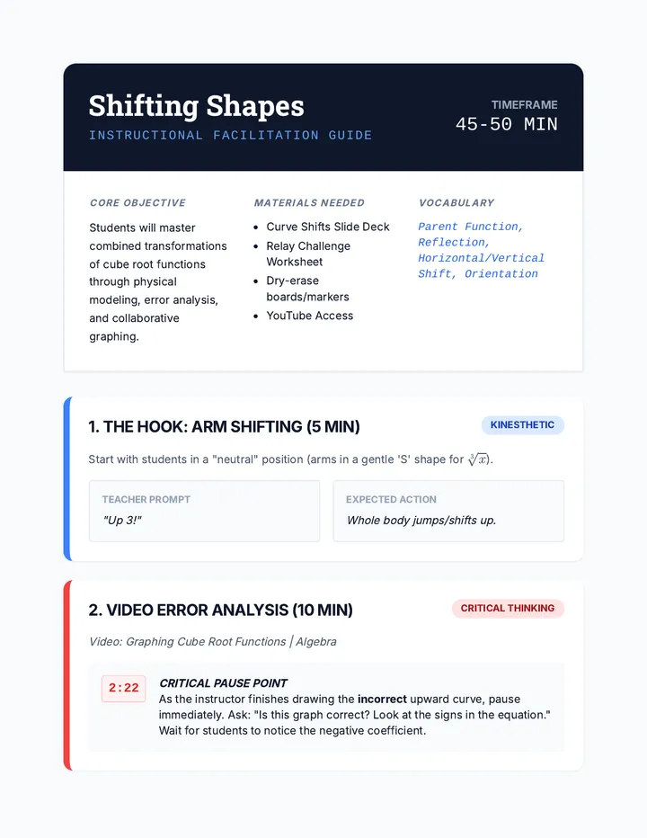 Shaping Teacher Guide