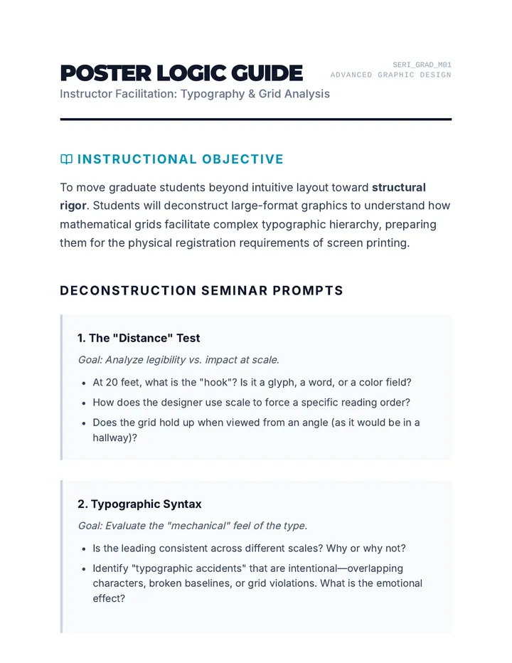 Poster Logic Teacher Guide