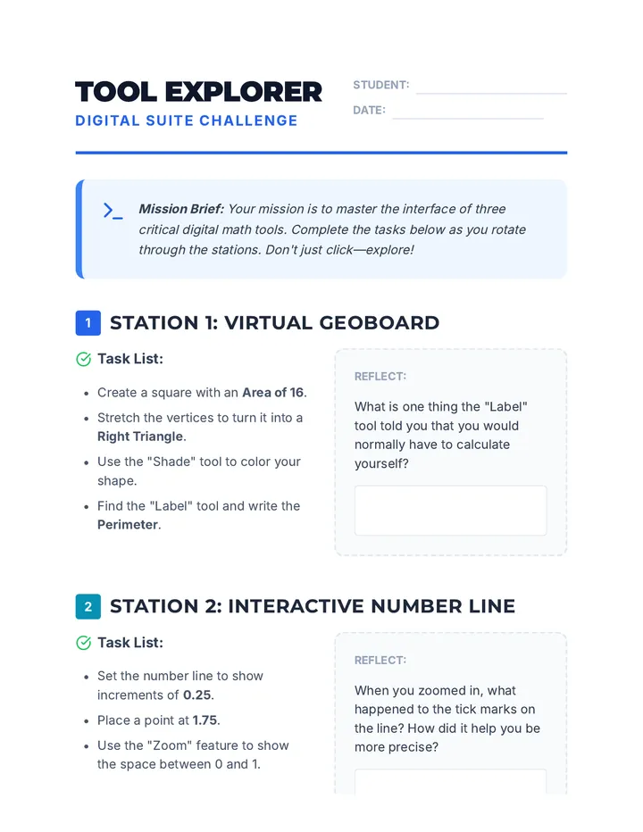 Tool Explorer Worksheet