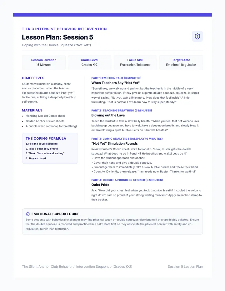 Handling Not Yet Lesson Plan