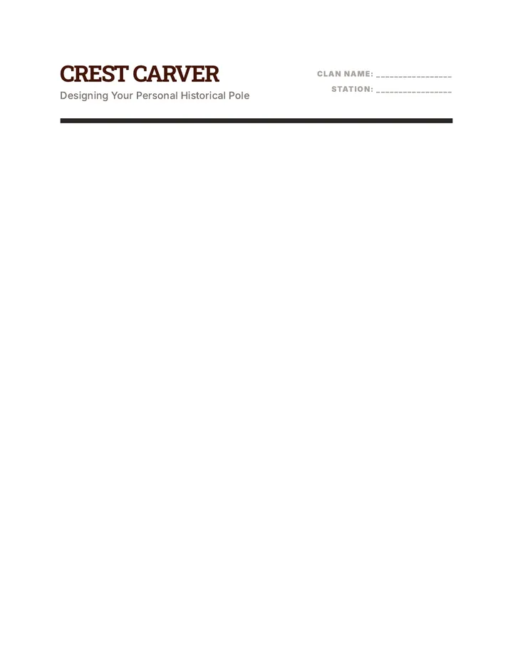 Crest Carver Design Sheet