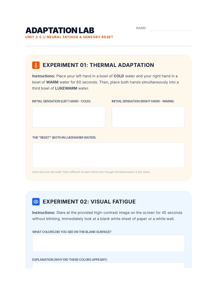 Adaptation Lab Sheet