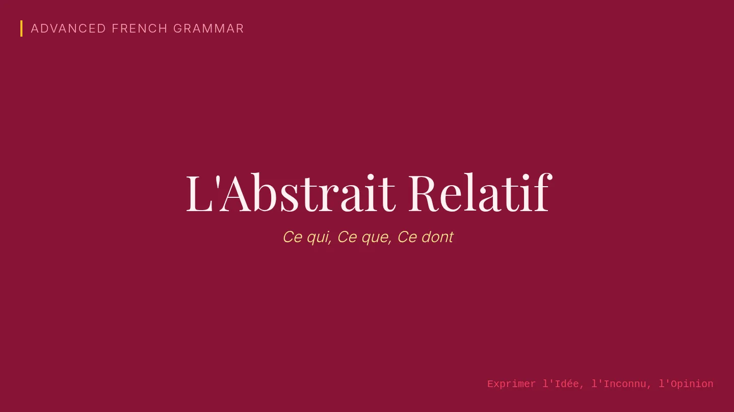 Abstract Relative Slides