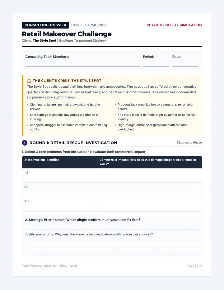 Retail Makeover Challenge Packet