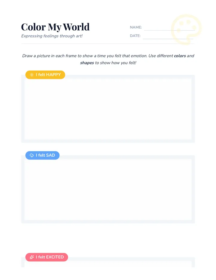 Emotion Expression Worksheet