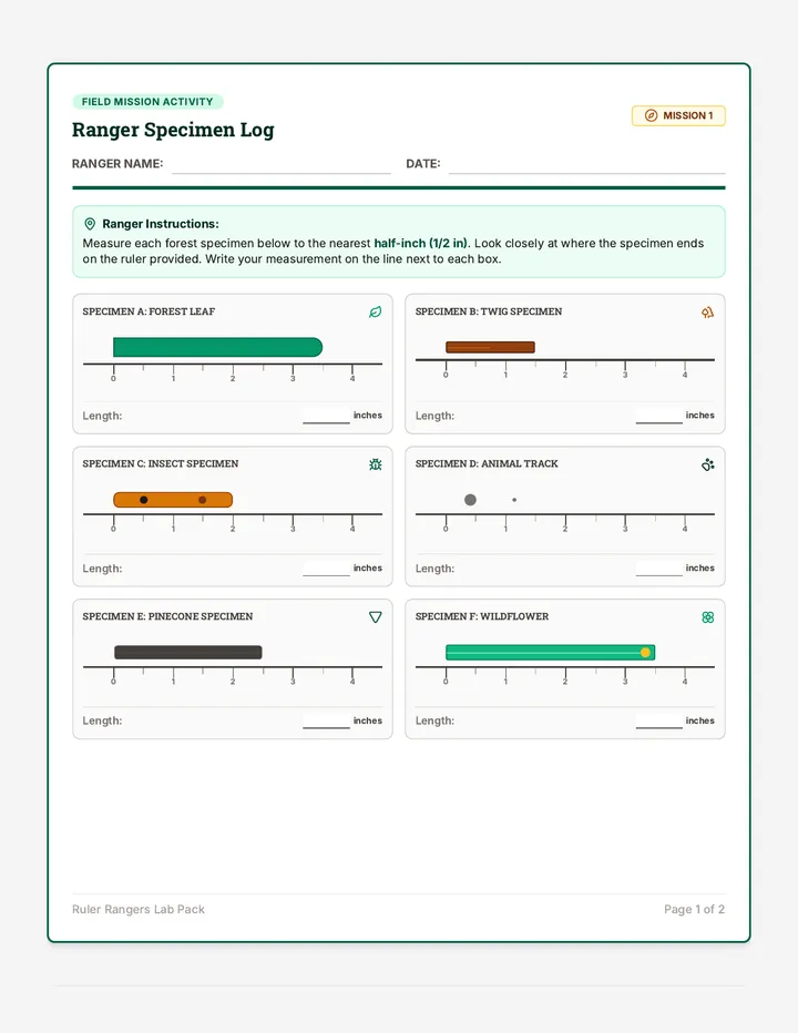 Ruler Rangers Activity
