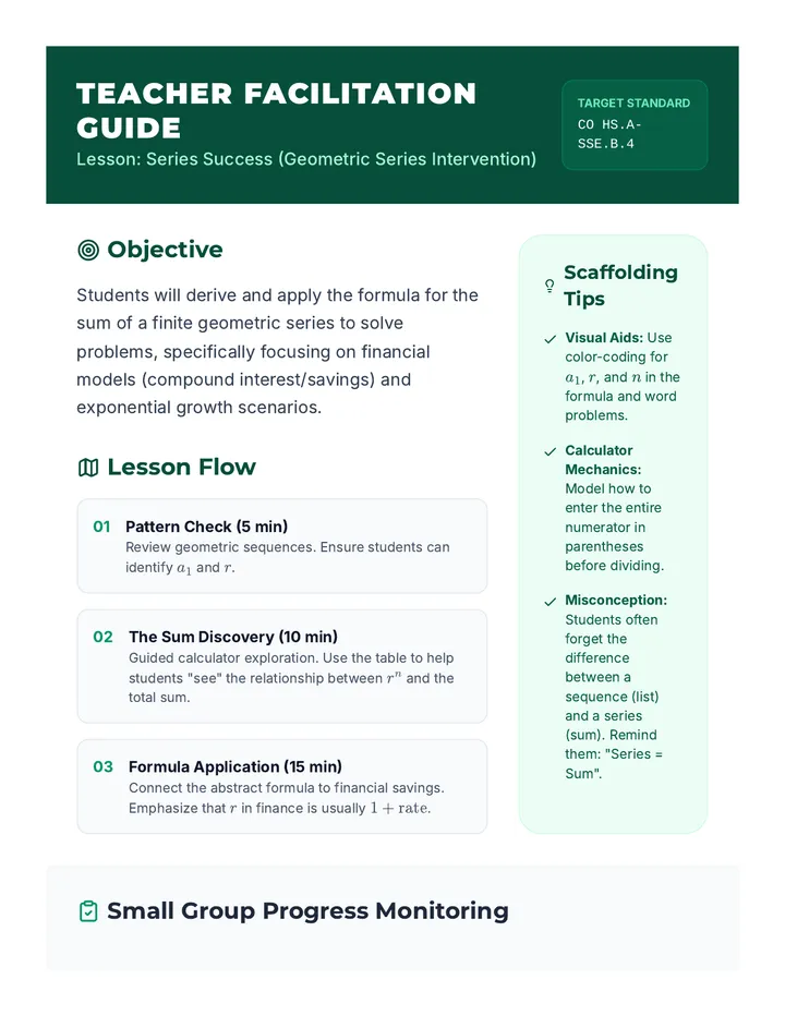 Series Success Teacher Guide