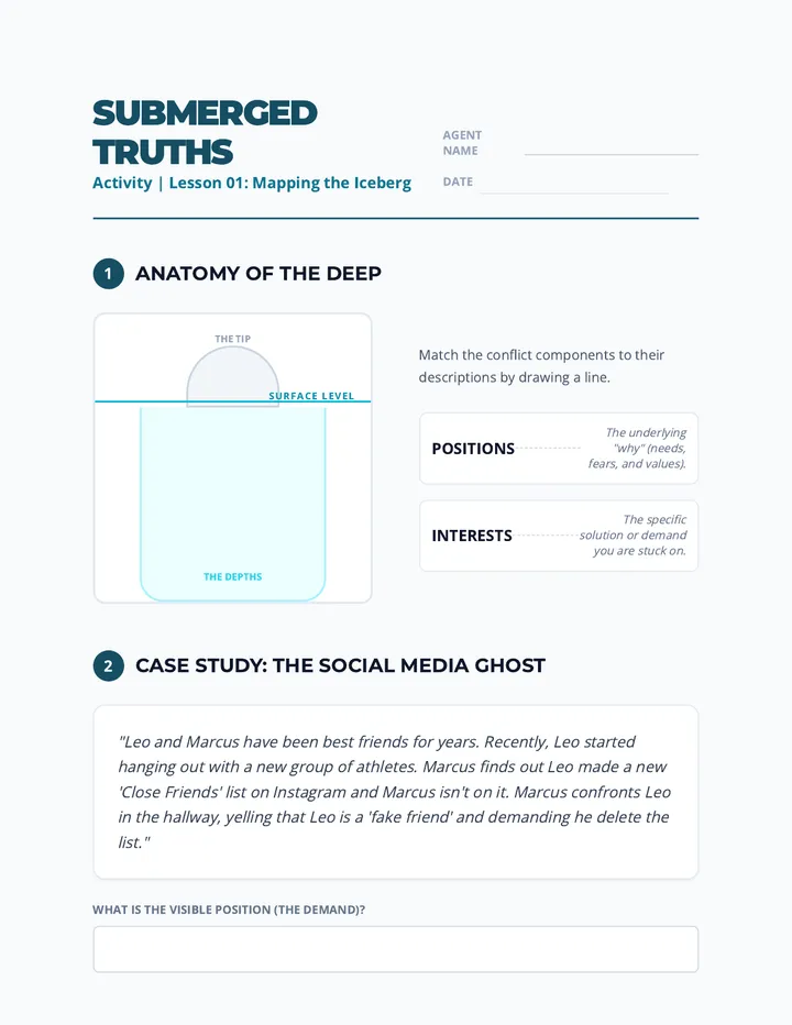 Submerged Truths Worksheet