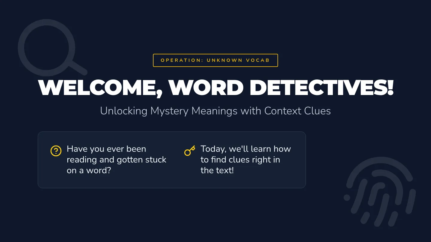 Word Detective Context Clues Slideshow
