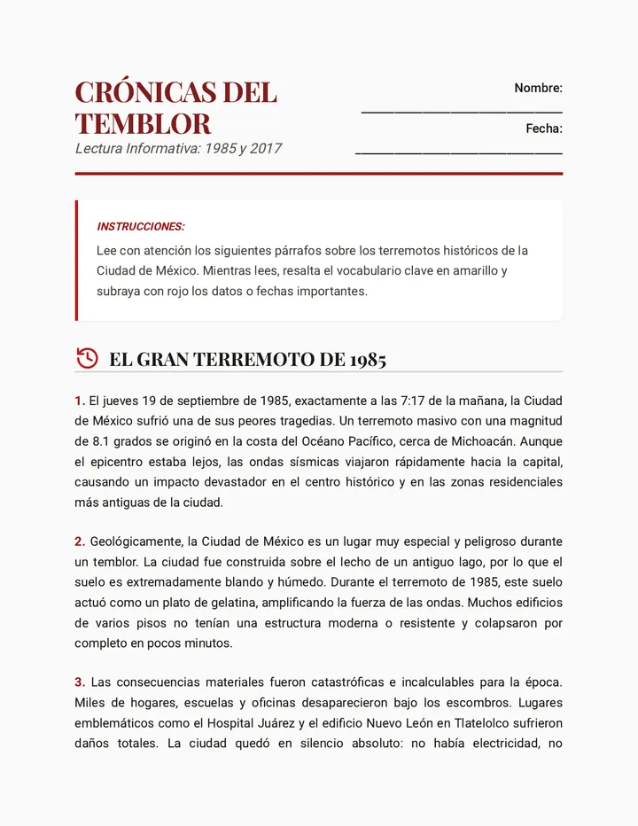 Tremor Tales Reading Document Expanded