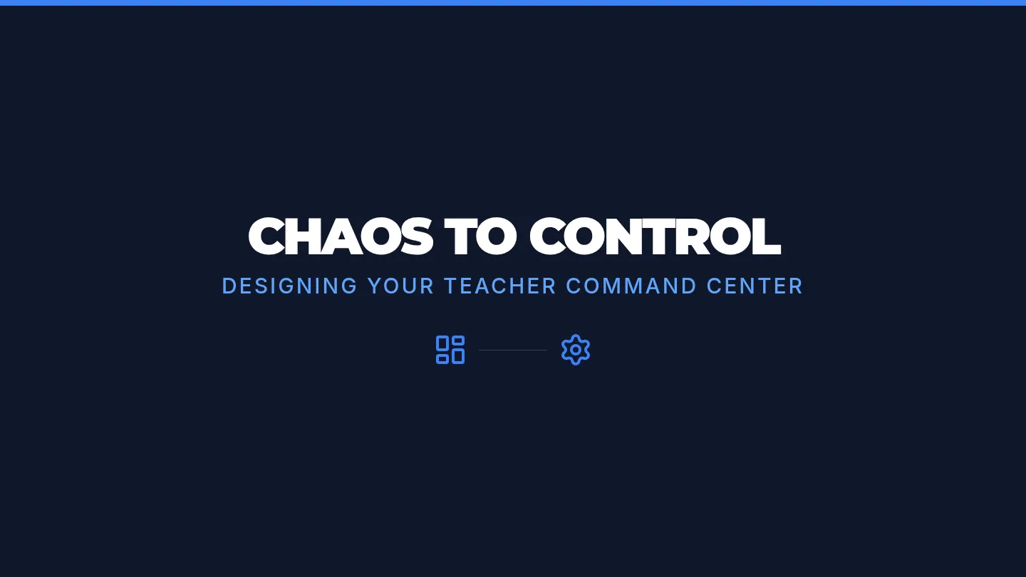 Chaos to Control Slides