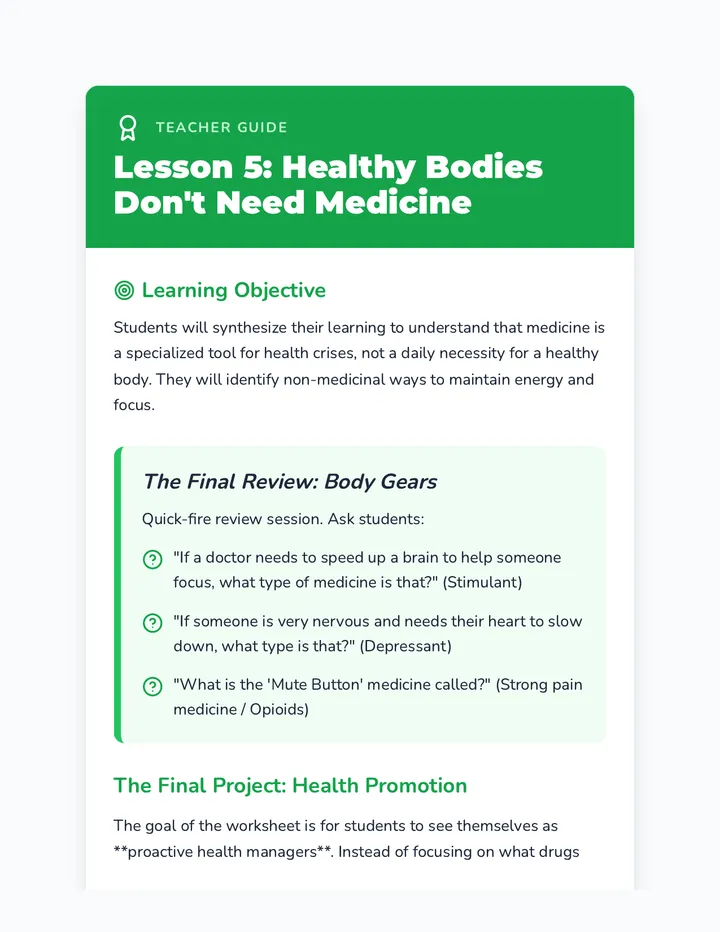 Super Healthy Teacher Guide