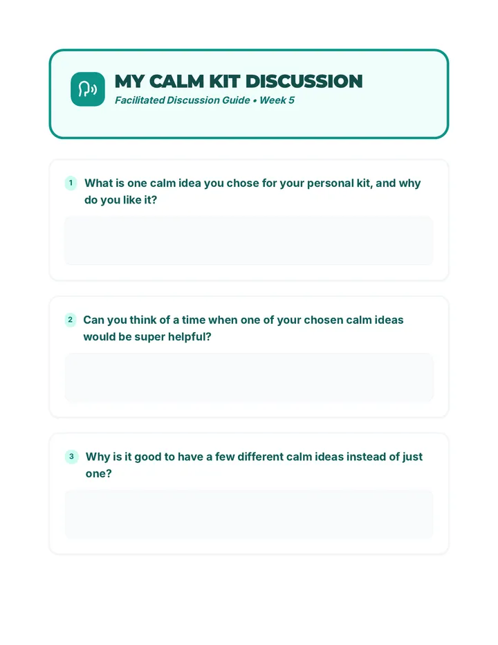My Calm Kit Discussion