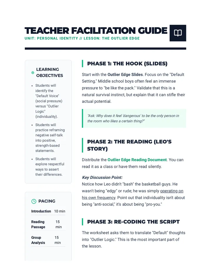 Outlier Edge Teacher Guide