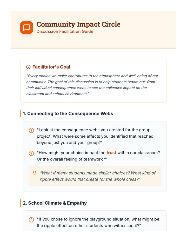 Community Impact Circle Discussion Guide