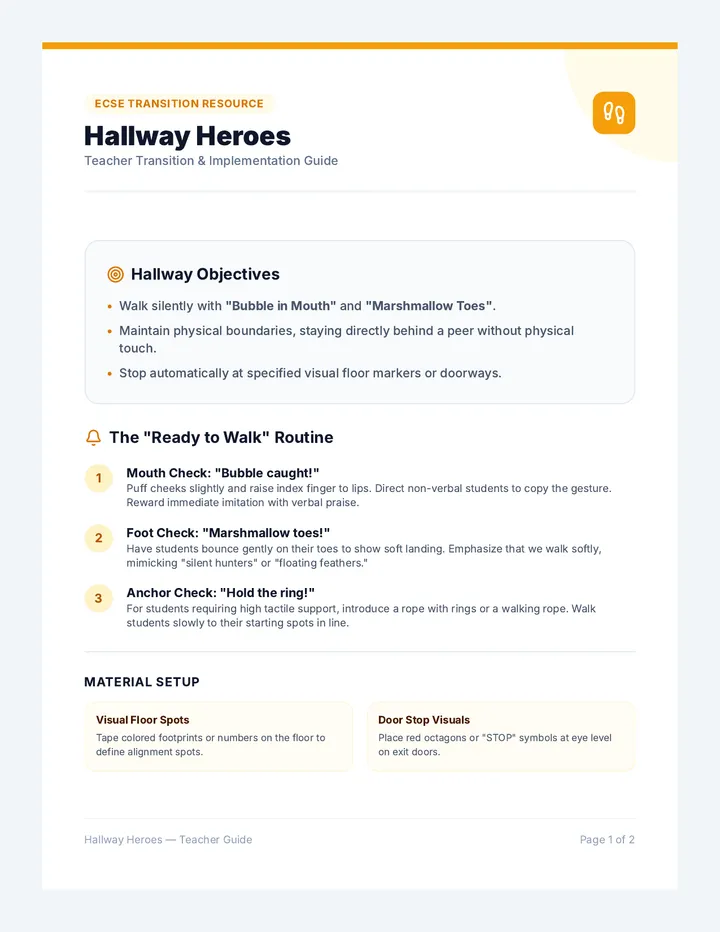 Hallway Heroes Teacher Guide
