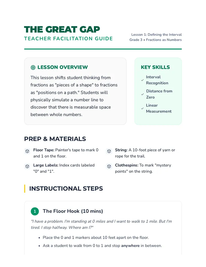 The Great Gap Teacher Guide
