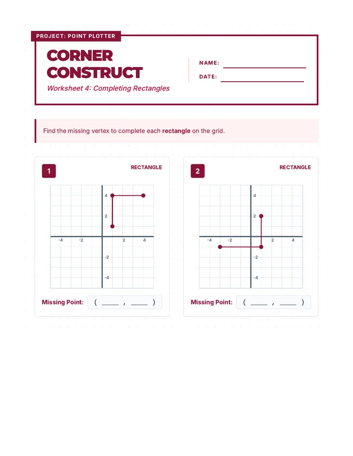 Corner Construct Worksheet