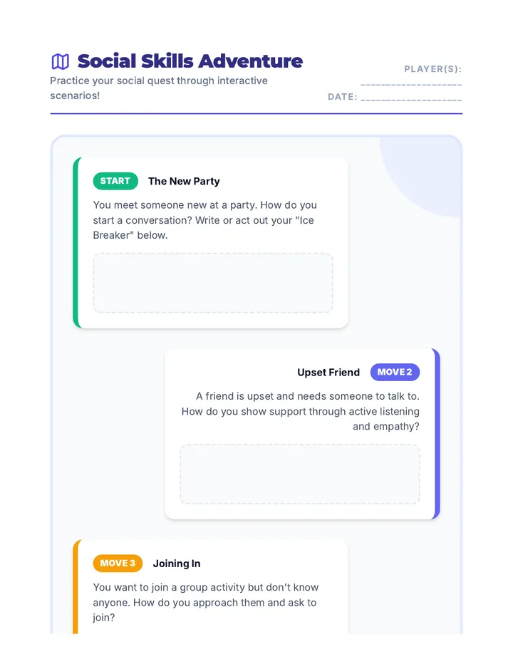 Social Skills Adventure Game