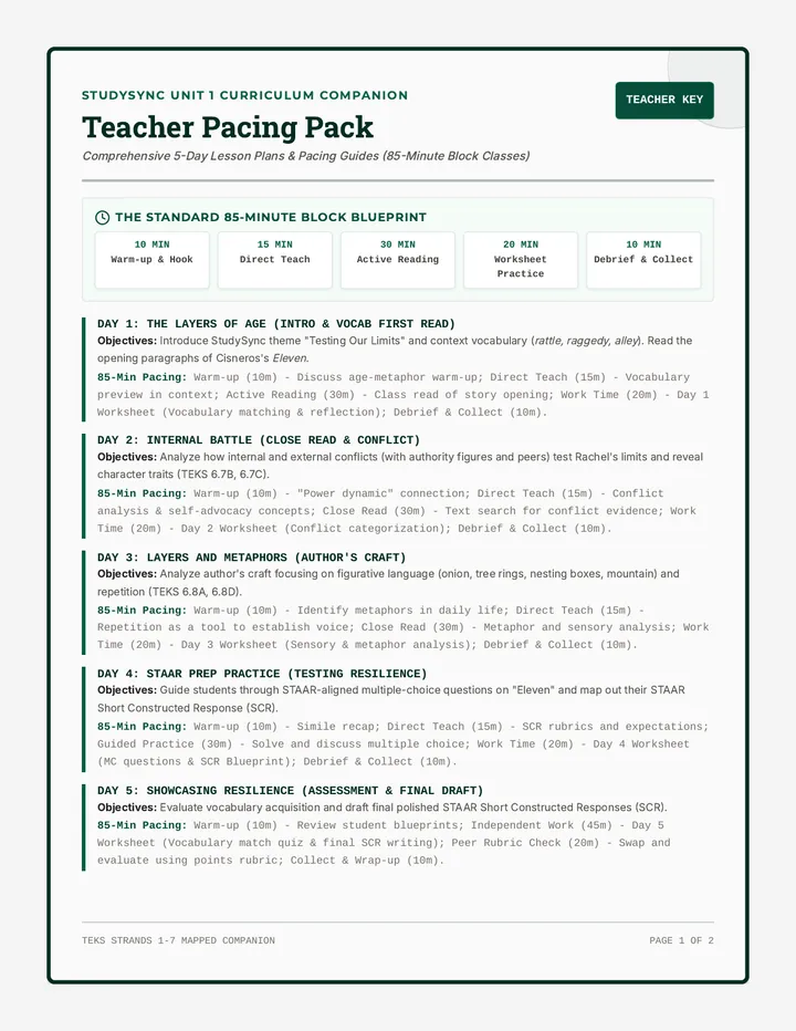 Teacher Resource Pack