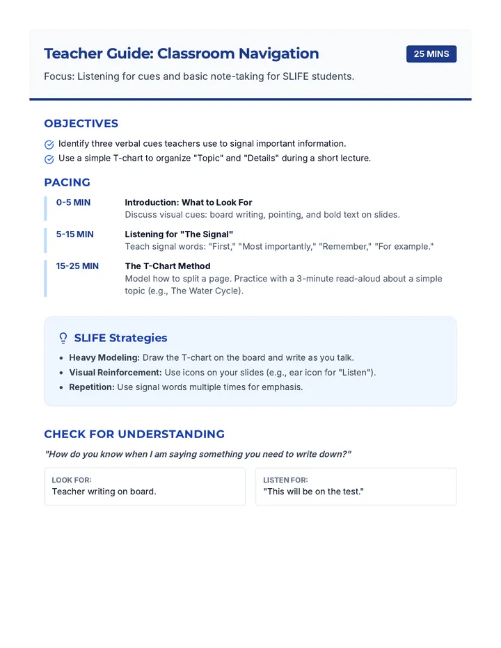 Classroom Navigation Guide