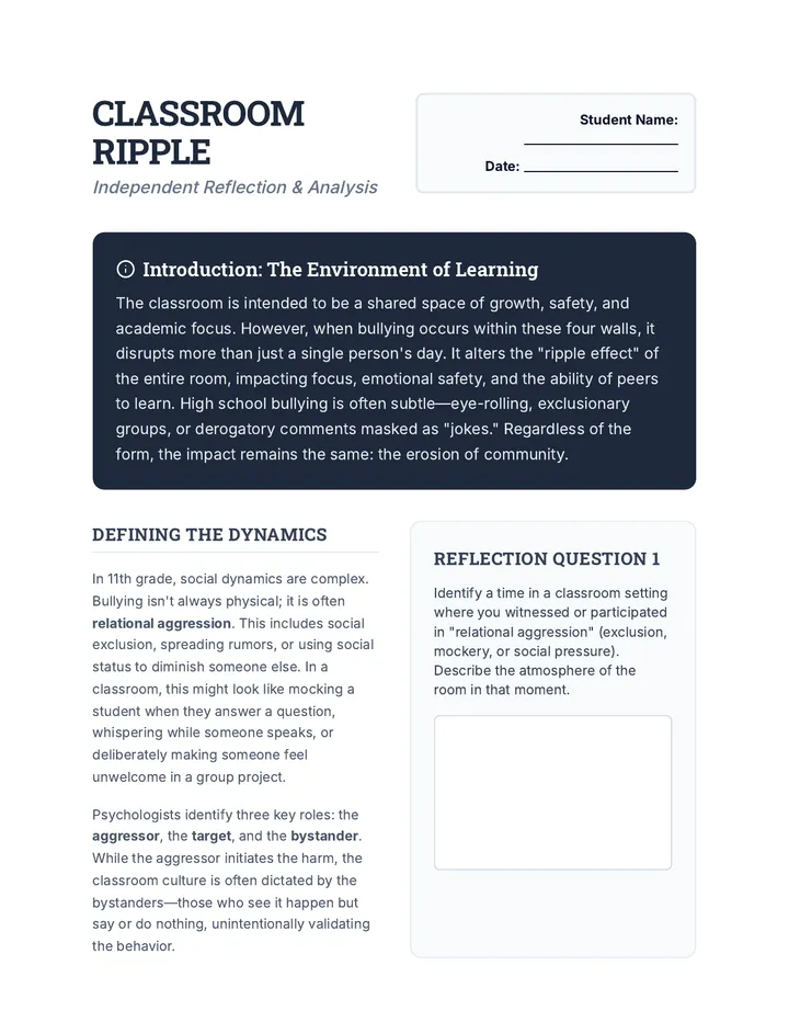 Classroom Ripple Packet